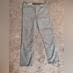 Gap vintage slim high rise velvet feel ankle pants in grey - size 33 LONG